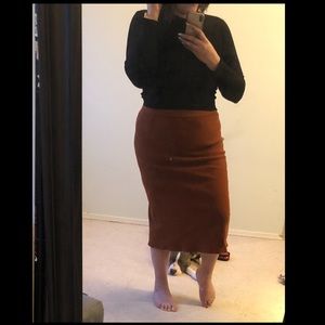 Ribbed knit skirt